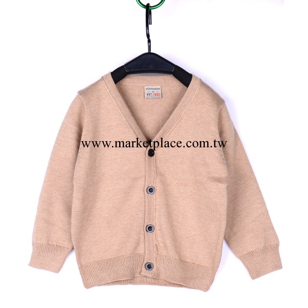 2013秋裝新款 兒童童裝全棉V領開衫毛衣 男童薄款純色針織衫外套工廠,批發,進口,代購