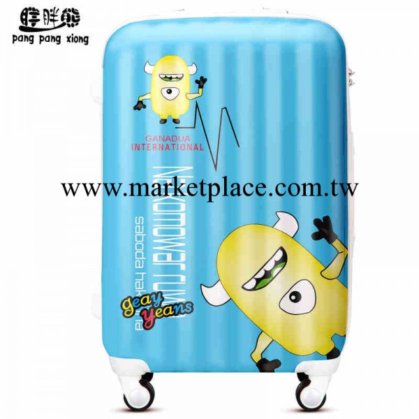 廠傢直銷卡通怪物旅行箱萬向輪行李箱超輕abs/pc拉桿登機箱包批發工廠,批發,進口,代購