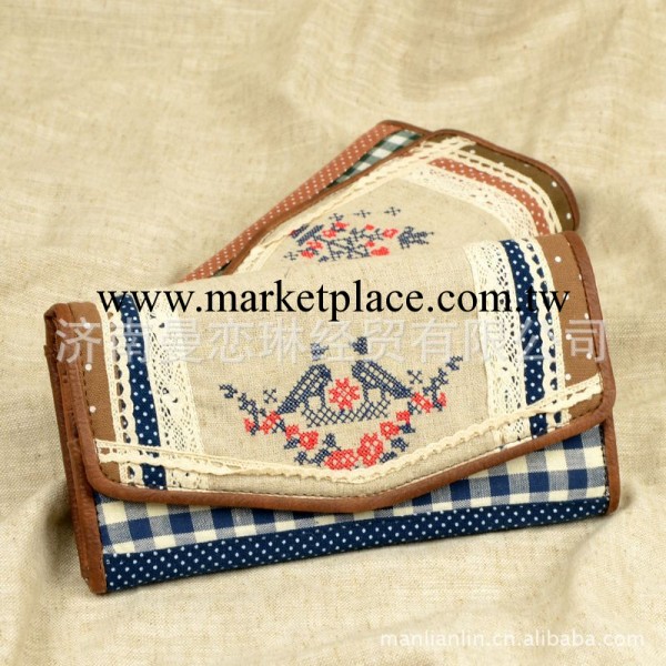 出口日本正品外貿原單刺繡長款錢包女銀包工廠,批發,進口,代購