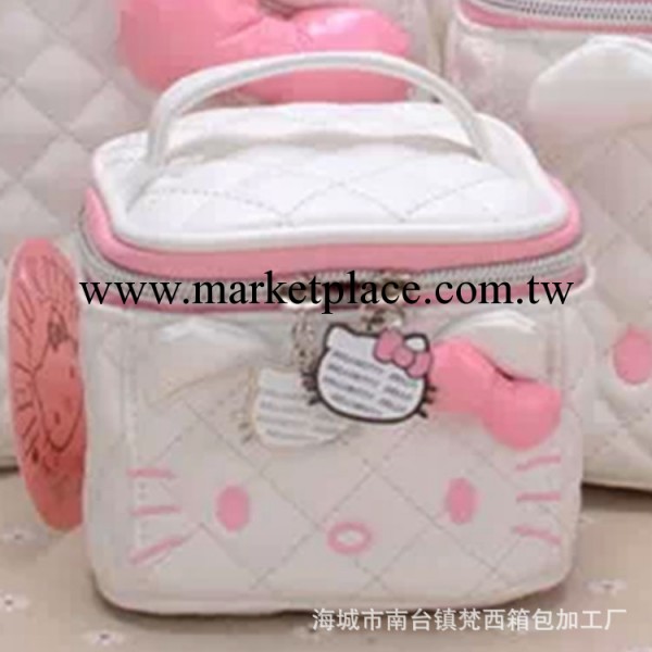 廠傢直銷 超可愛HELLO KITTY 立體便攜式 化妝包 化妝箱工廠,批發,進口,代購