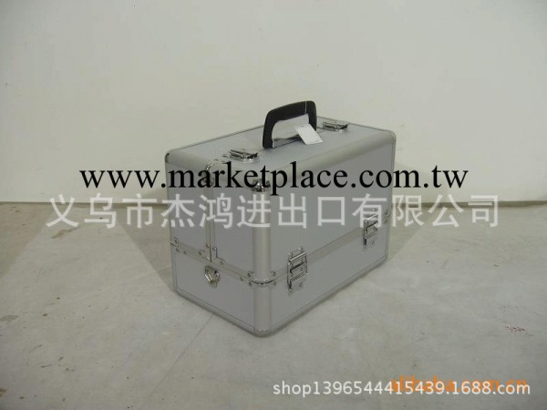 手提化妝箱 鉆石紋面雙開4塑料內盒化妝箱 鋁化妝箱工廠,批發,進口,代購