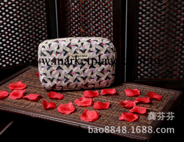 外貿批發 日雜復古森女系姹紫千紅菱格大容量手包 化妝洗漱包 B2#工廠,批發,進口,代購