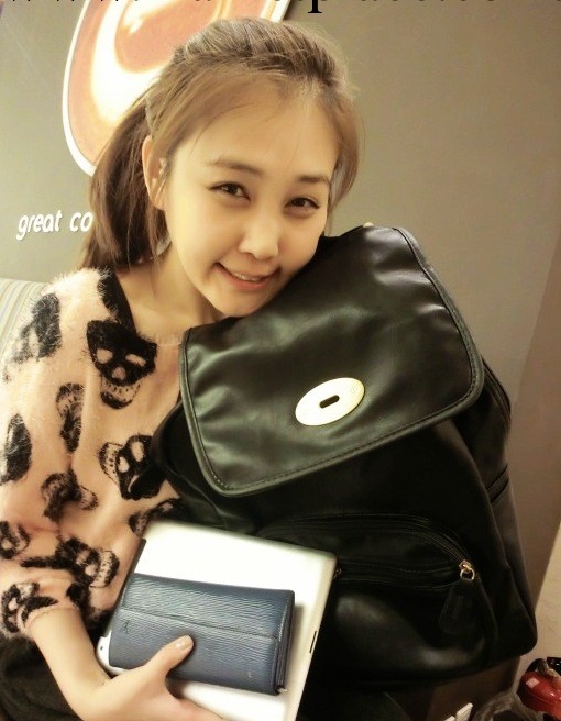 韓版雙肩包女 PU皮質背包 書包中學生書包雙肩女包 一件起批批發・進口・工廠・代買・代購