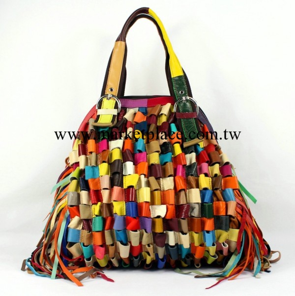 2013新款女包真皮拼接包包 單肩包斜挎包兩用 休閒時尚女包工廠,批發,進口,代購