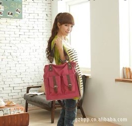 工廠直供 小額批發帆佈包單肩帆佈包兩用包單肩斜挎包H1158棗紅工廠,批發,進口,代購