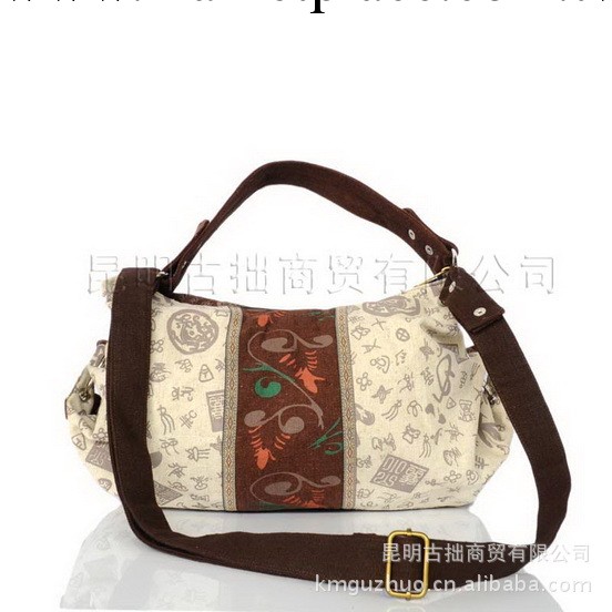 兩用包 民族風女士手提斜挎兩用包 印花帆佈包單肩斜跨兩用包佈包工廠,批發,進口,代購