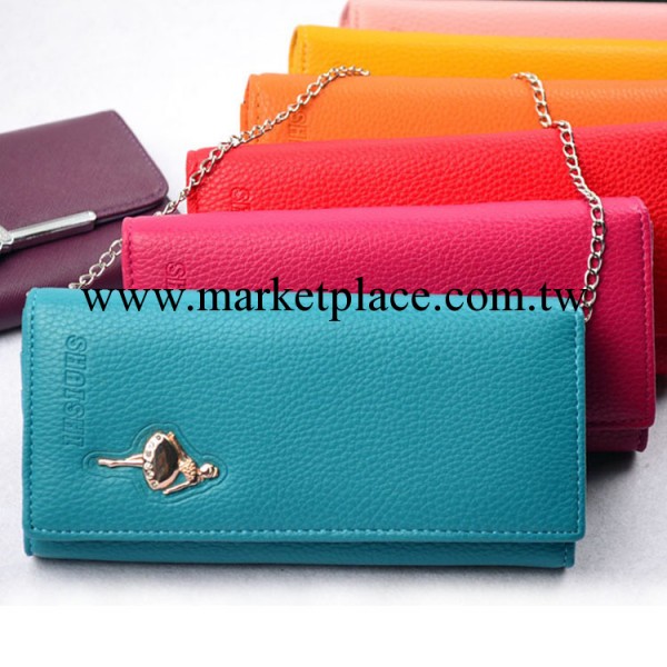 新款韓版女式鏈條包斜跨包 仿真皮手拿包兩用長款錢夾批發 廠傢工廠,批發,進口,代購