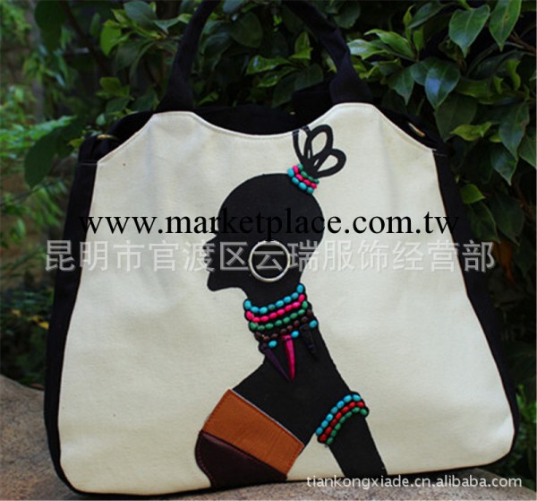 【廠傢直銷】手工拼圖休閒包 手提包 斜跨手提兩用包工廠,批發,進口,代購