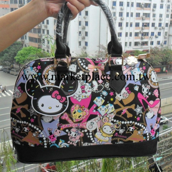 外貿款潮流美式塗鴉仙人掌KT帶鎖包包 提挎兩用時尚休閒包批發工廠,批發,進口,代購