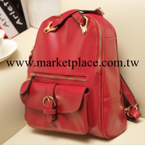 2014新款女包單肩雙肩包兩用女士韓版學院風休閒時尚PU包一鍵代發工廠,批發,進口,代購