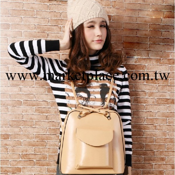 新款韓版雙肩包時尚女包小包包真皮學院風兩用多功能女士背包特價工廠,批發,進口,代購