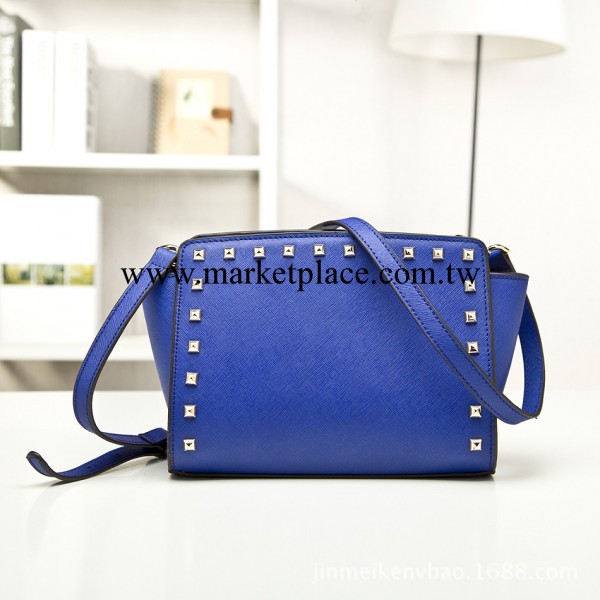 新款 MK michael kors 手提單肩斜挎蝙蝠真皮女包十字紋鉚釘女包工廠,批發,進口,代購