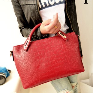 2013冬季新款潮包包歐美大包大牌鱷魚紋單肩手提女包包兩用女包工廠,批發,進口,代購