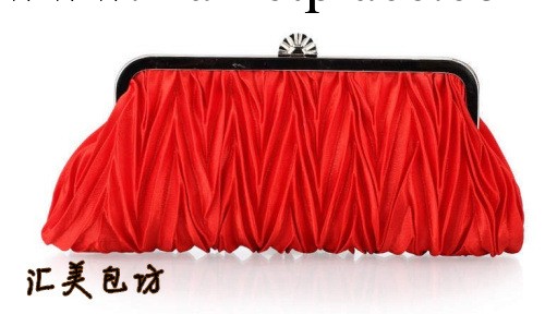 2014皺褶手拿包晚宴包紅色新娘伴娘包結婚必備百搭包工廠,批發,進口,代購