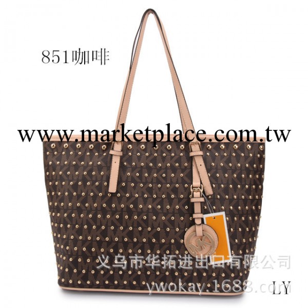 批發MK女包2014新款Michael Kors 鉚釘手提包單肩包851一件代發批發・進口・工廠・代買・代購