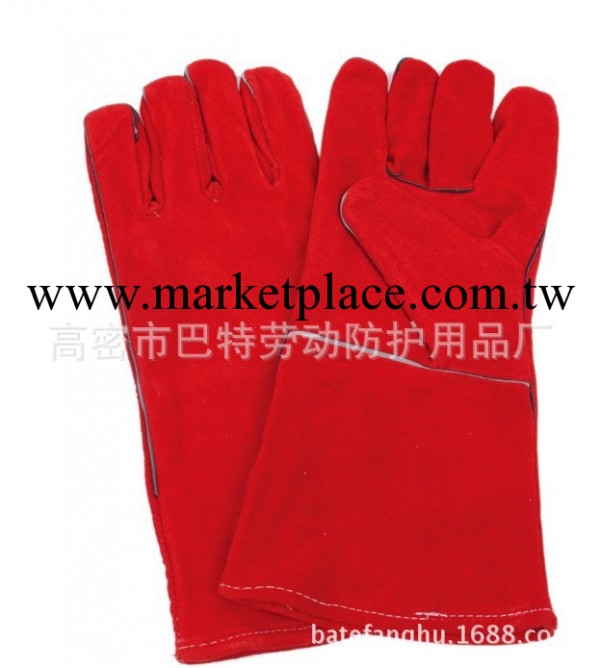 14寸紅電焊手套  電焊手套生產廠傢工廠,批發,進口,代購