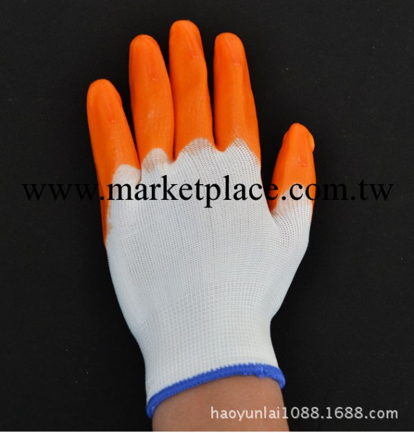 廠傢直銷半掛pvc手套 不臭膠 雙面防滑 塗膠貼膠手套 勞保用品工廠,批發,進口,代購