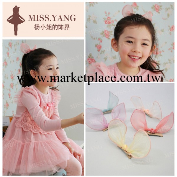 韓國兒童飾品批發兔耳朵邊夾女童發飾兒童頭飾女童發夾批發工廠,批發,進口,代購