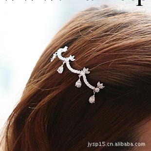 韓版韓國明星精致高檔飾品批發 發飾 頭飾 滿鉆水晶邊夾 發夾工廠,批發,進口,代購