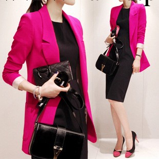 2013新款女裝秋裝 修身長袖韓版小西裝 外套女中長款休閒西服工廠,批發,進口,代購