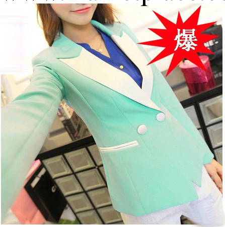 女外套新款韓版修身西服2014春秋裝一粒扣小西裝外套工廠,批發,進口,代購