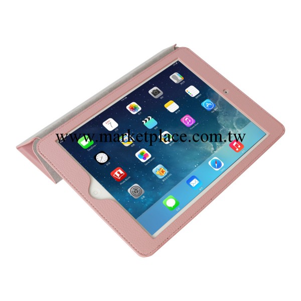 粉紅色可愛風蘋果ipad 5 保護套ipad air 超薄三折休眠皮套工廠,批發,進口,代購