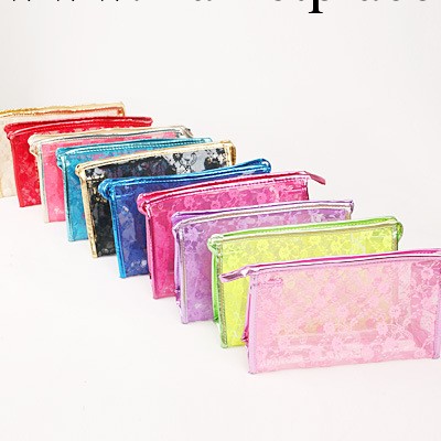 韓國新款糖果色鏤空蕾絲雙層化妝包 旅行化妝袋 收納袋女包工廠,批發,進口,代購