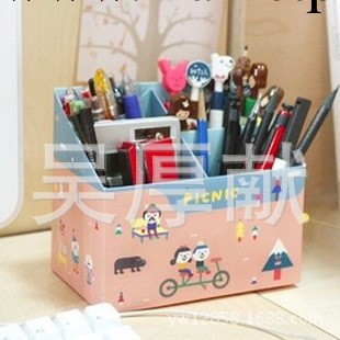 韓國文具 DIY筆筒儲物盒4格收納紙盒99克工廠,批發,進口,代購