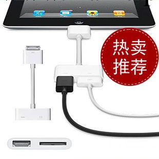 蘋果5 iPhone5 iPad4 iPad MINI HDMI高清線電視視頻投影機連接線批發・進口・工廠・代買・代購