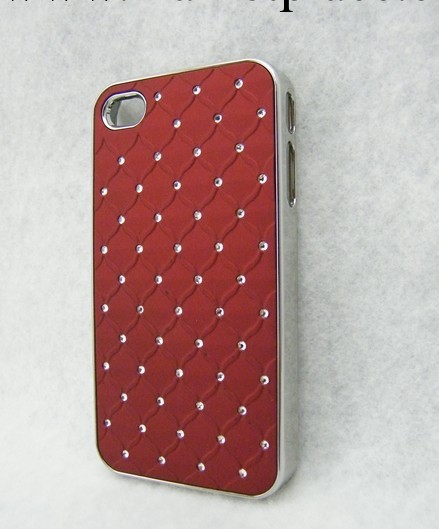 漫天星4S手機套 滿天星斜紋鑲鉆手機殼,皮革手機殼 蘋果iPhone工廠,批發,進口,代購