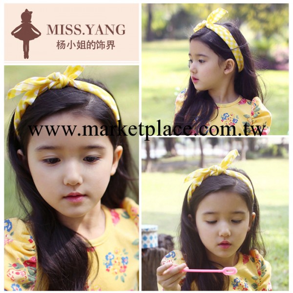 missyang韓版發箍女生頭花格子頭箍韓國發飾兒童發夾批發工廠,批發,進口,代購