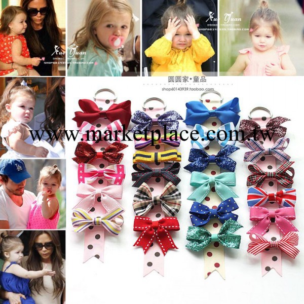 淘系列 歐美萌小七全包佈嬰兒童發夾寶寶邊夾發卡頭飾發飾品工廠,批發,進口,代購
