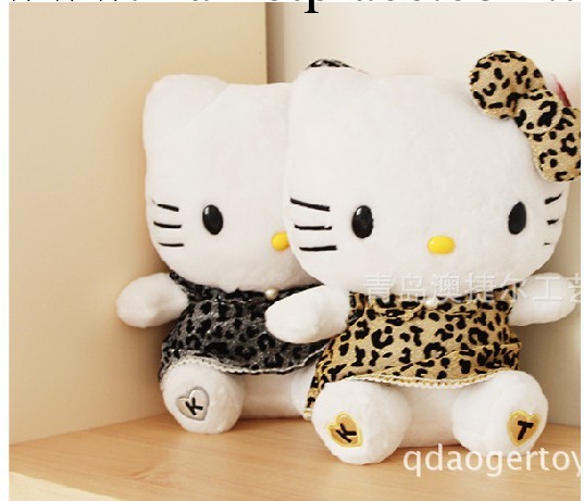 澳捷爾 正版hello kitty kitty貓公仔 KT貓毛絨玩具 12寸豹紋KT工廠,批發,進口,代購