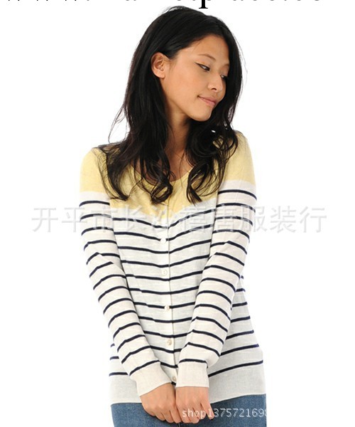 日本原單 duras ambient 清新條紋針織衫空調衫工廠,批發,進口,代購
