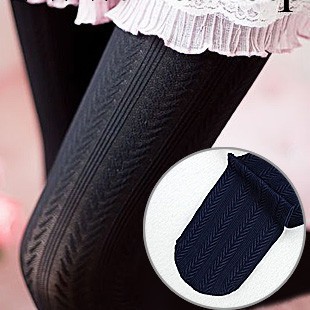 【清倉】W206 日本原單顯瘦 麥穗豎條紋 連褲絲襪 打底襪子工廠,批發,進口,代購