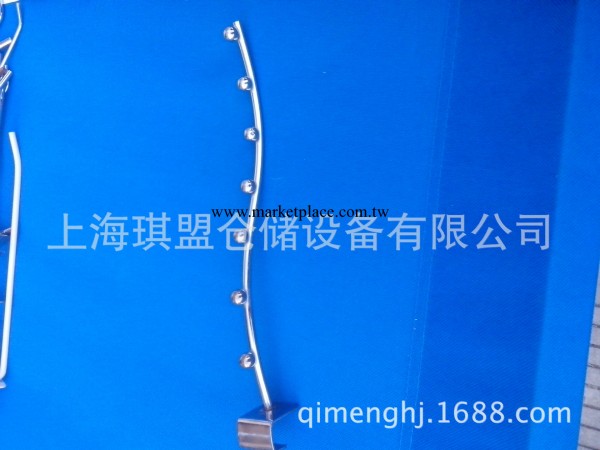 方管鋼制掛鉤 珠鉤 橫桿掛鉤 S形7珠鍍鉻掛鉤5.8絲徑 鋼制掛鉤工廠,批發,進口,代購