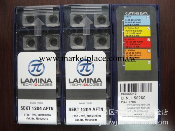 批發瑞士LAMINA林尼娜塗層刀片SEKT1204AFTN LT30工廠,批發,進口,代購