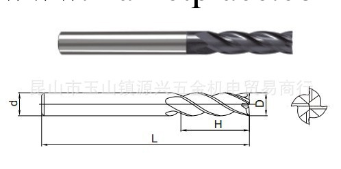 HKF鎢鋼銑刀4刃斜度立銑刀UF440A-4ENTP工廠,批發,進口,代購