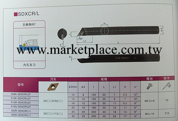 專業生產車刀桿/螺釘式95度搪孔刀S08K-SDXCR/L07高性價比工廠,批發,進口,代購