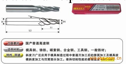 廣東惠州總代理斜度刀AIA 3F高速鋼斜度刀 英制柄|鎢鋼銑刀工廠,批發,進口,代購