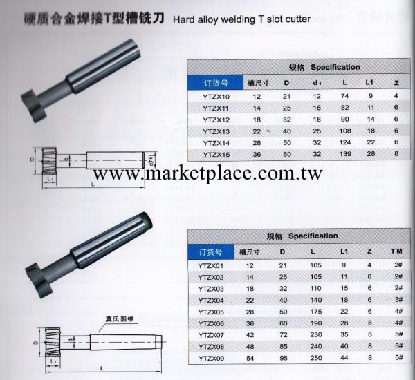 【供應】焊接刀具系列  硬質合金焊接T型槽銑刀工廠,批發,進口,代購
