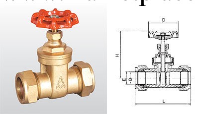 【Amico/埃美柯特價活動】111  Z95W-16T 黃銅卡套閘閥工廠,批發,進口,代購