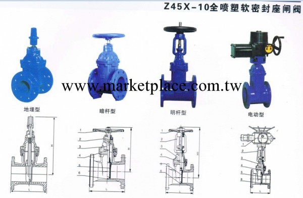 Z45X  襯膠閘閥 全塑封軟密封閘閥工廠,批發,進口,代購