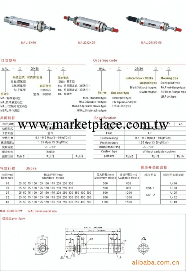 供應上海山耐斯各種氣缸工廠,批發,進口,代購