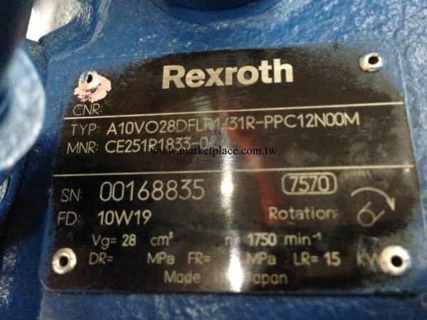 Rexroth 氣動隔膜泵 A10VO28DFLR1/31R-PPC12N00M工廠,批發,進口,代購