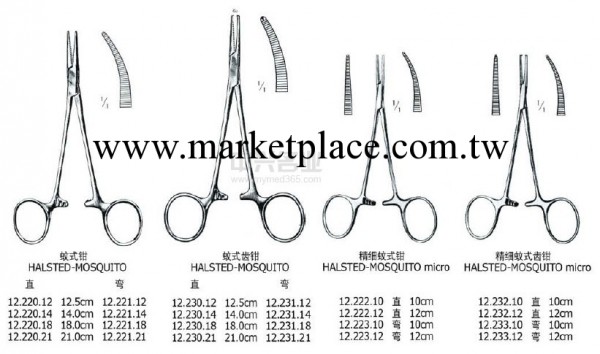 蚊式止血鉗，微彎 Halstead Mosquito Fcps cvd 14cm工廠,批發,進口,代購