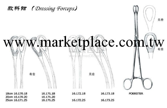 敷料鉗 Cheron Swab forceps工廠,批發,進口,代購