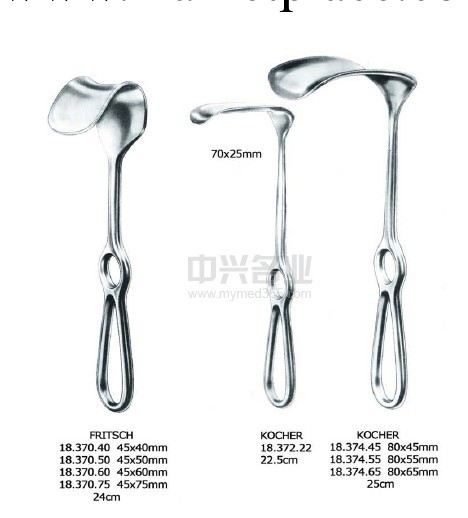 心室拉鉤 KOCHER Retractor 25cm 80x55mm工廠,批發,進口,代購