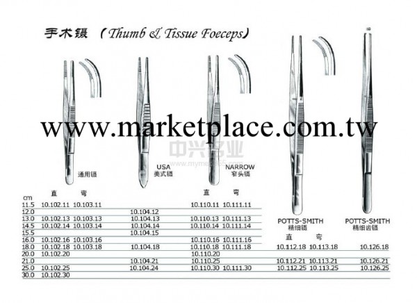 長鑷str, P-SMITH forceps，工廠,批發,進口,代購