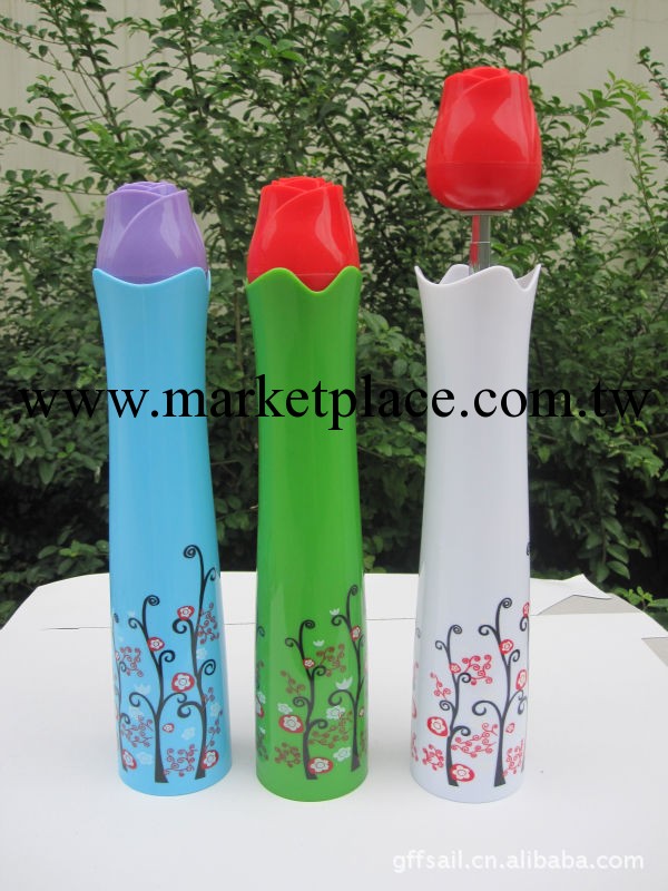 浪漫玫瑰花瓶雨傘，新款時尚潮流精美高檔玫瑰花瓶雨傘工廠,批發,進口,代購